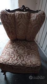 Poltrona stile Barocco in velluto