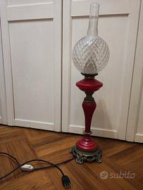 Lampada vintage Murano Mazzega IVR design rossa