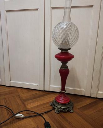 Lampada vintage Murano Mazzega IVR design rossa