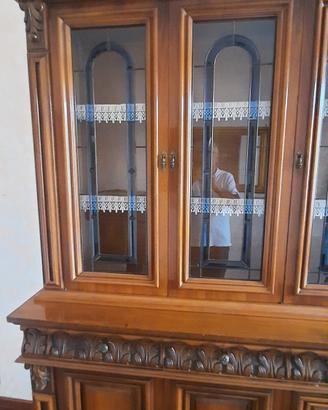 Credenza classica legno con decori