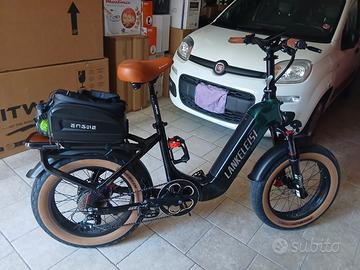 Bicicletta assistita pieghevole. 