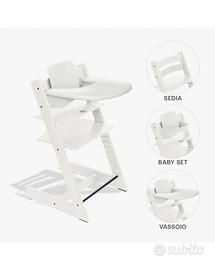 Seggiolone bianco Stokke TrippTrapp personalizzato