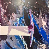 Quadro astratto 80x60 the universal diving