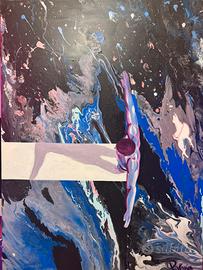 Quadro astratto 80x60 the universal diving