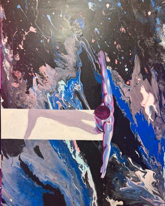 Quadro astratto 80x60 the universal diving