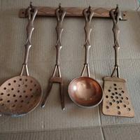 Set 4 mestoli in rame 