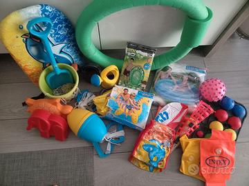 Giochi estate bimbi gonfiabili secchiello bocce