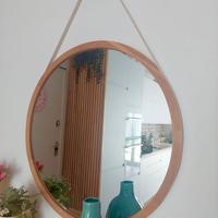 Specchio tondo rovere