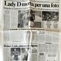 Il Messaggero 1 settembre 1997 morte Lady Diana