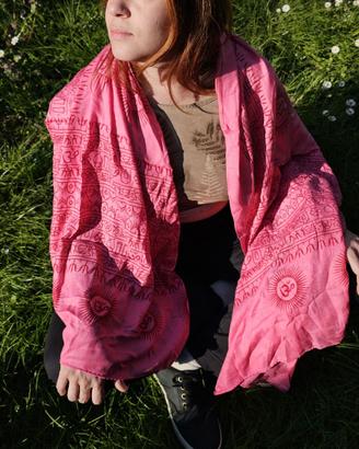 Pareo / pashmina / sciarpa in cotone stampato
