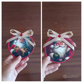 Medaglione Natale Babbo Natale Double Face 