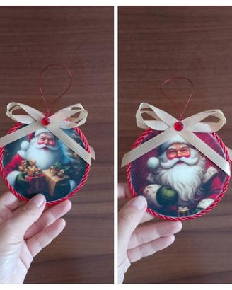 Medaglione Natale Babbo Natale Double Face 