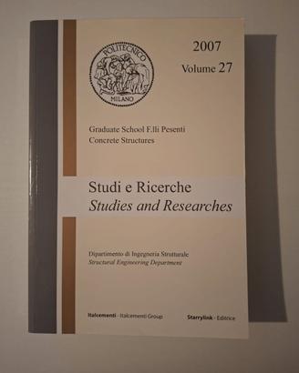 Vend. Vol "STUDI e RICERCHE" Politecnico di Milano