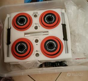 set pesi con manubri