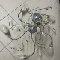 LAMPADARIO CON COPPE IN VETRO