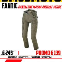 Pantalone moto Macna Arrival verde militare -PROMO