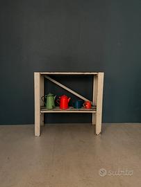 Scaffale Vintage in Legno 2 Ripiani 80 cm
