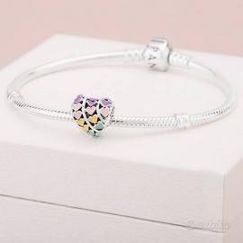 PANDORA Charm 797019ENMX Cuore Arcobaleno