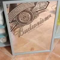 Quadro a specchio birra Budweiser vintage