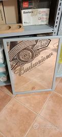 Quadro a specchio birra Budweiser vintage