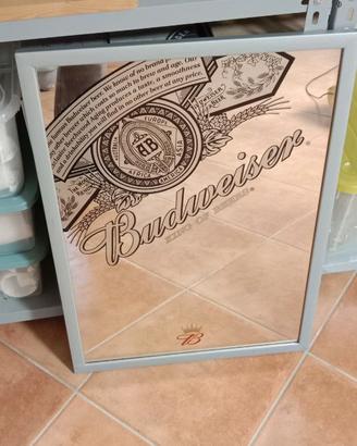 Quadro a specchio birra Budweiser vintage