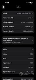 IPhone 17 pro max americano