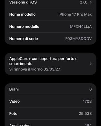 IPhone 17 pro max americano