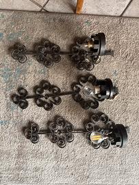 Lampade ferro  battuto 3 pezzi