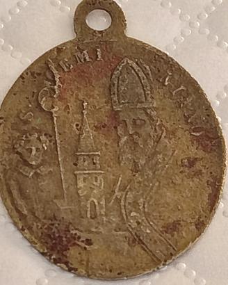 medaglietta devozionale antica San Geminiano 