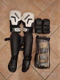 Kit Protezioni / Guanti / Boxe / MMA / Leone