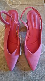 Slingback Stradivarius rosa nuove n.37