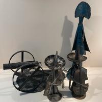 Lotto sculture in ferro vintage