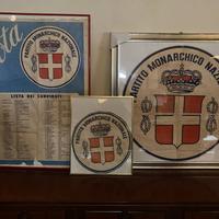 Trittico poster Partito monarchico, d'epoca