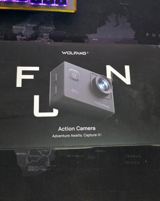 WOLFANG GA100 Action Cam 4K NUOVA mai usata + acce