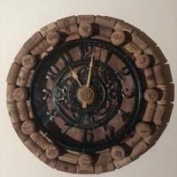 Orologio da Parete con Tappi di Sughero