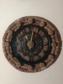 Orologio da Parete con Tappi di Sughero