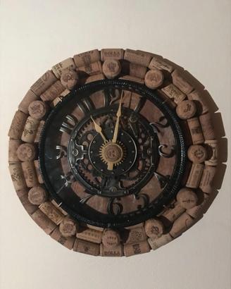 Orologio da Parete con Tappi di Sughero