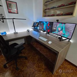 Postazione pc gaming editing completa