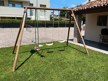 Altalena da giardino con cavalluccio&doppia sedia 