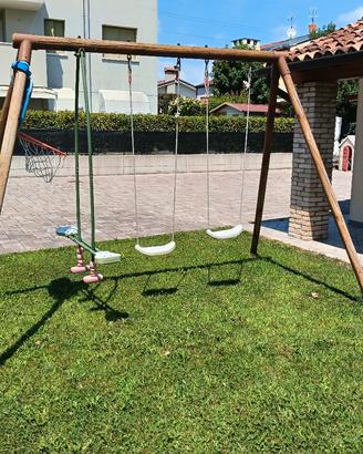 Altalena da giardino con cavalluccio&doppia sedia 