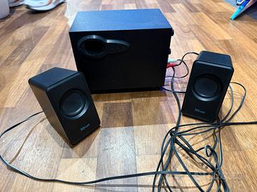 Casse Trust 2.1 con Subwoofer Sistema Audio  PC