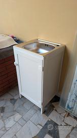lavello con mobiletto in alluminio 