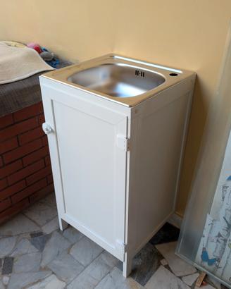 lavello con mobiletto in alluminio 