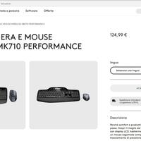 Kit Logitech Tastiera + mouse MK 710