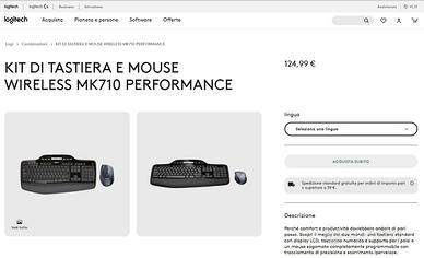 Kit Logitech Tastiera + mouse MK 710
