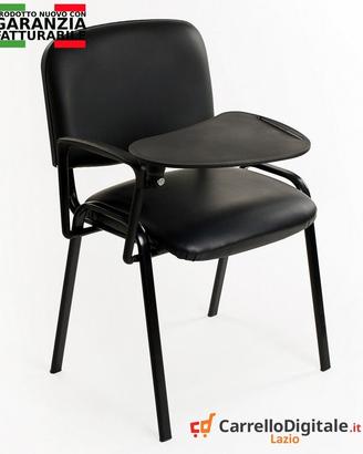 Sedie riunione ecopelle nera + Ribaltina scrittoio