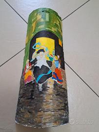 Quadro-tegola dipinta a mano