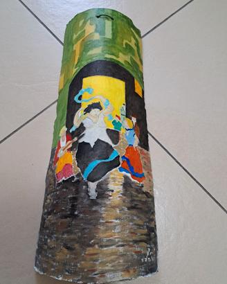 Quadro-tegola dipinta a mano