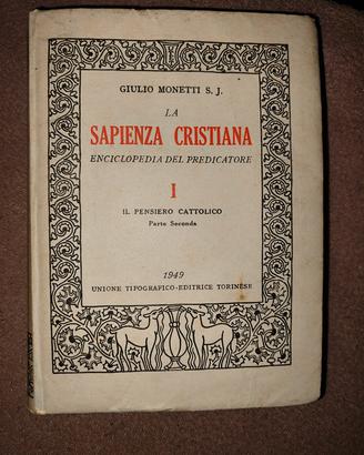 Libro Giulio Monetti la Sapienza cristiana