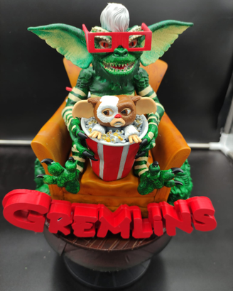 Statua figura Gremlins 3d al cinema, mogwai